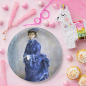 Blue Lady Parisienne Renoir Impressionist Paint Papieren Bordje (Feest)