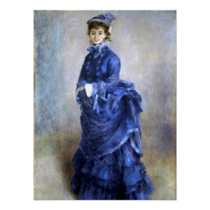 Blue Lady Parisienne Renoir Impressionist Paint Perfect Poster