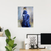 Blue Lady Parisienne Renoir Impressionist Paint Poster (Thuiskantoor)