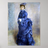 Blue Lady Parisienne Renoir Impressionist Paint Poster (Voorkant)