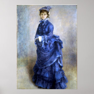 Blue Lady Parisienne Renoir Impressionist Paint Poster