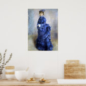 Blue Lady Parisienne Renoir Impressionist Paint Poster (Keuken)