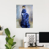 Blue Lady Parisienne Renoir Impressionist Paint Poster (Thuiskantoor)