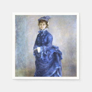 Blue Lady Parisienne Renoir Impressionist Paint Servet