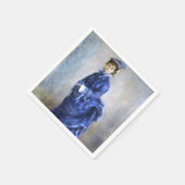 Blue Lady Parisienne Renoir Impressionist Paint Servet (Hoek)