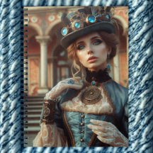 Blue Lady Steampunk Victoriaans