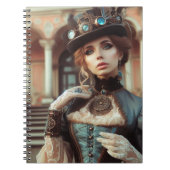 Blue Lady Steampunk  Victoriaans Notitieboek (Voorkant)