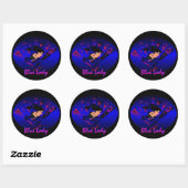 "Blue Lady"-Sticker - Ronde Sticker (Vel)