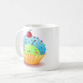 Blue Ladybug Cupcake Mok (Voorkant links)