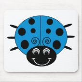 Blue Ladybug Mousepad Muismat (Voorkant)