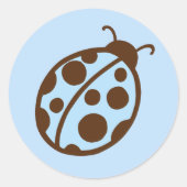 Blue Ladybug Party Stickers (Voorkant)