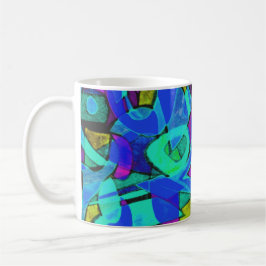 "blue lagoon" abstract coffee mug koffiemok