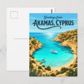 Blue Lagoon, Akamas Cyprus Briefkaart (Voorkant / Achterkant)