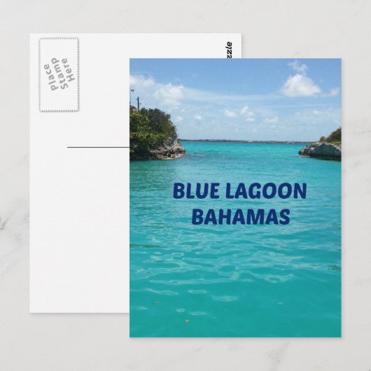 Blue Lagoon Bahamas Briefkaart (Voorkant / Achterkant)