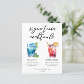 Blue Lagoon Dirty Shirley Signature Cocktails Menu (Staand voorkant)