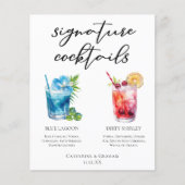 Blue Lagoon Dirty Shirley Signature Cocktails Menu (Voorkant)