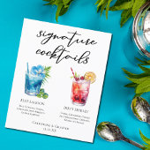 Blue Lagoon Dirty Shirley Signature Cocktails Menu