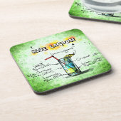 Blue Lagoon Drink Recipe Bier Onderzetter (Linkerzijde)