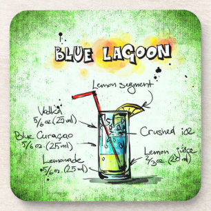 Blue Lagoon Drink Recipe Bier Onderzetter