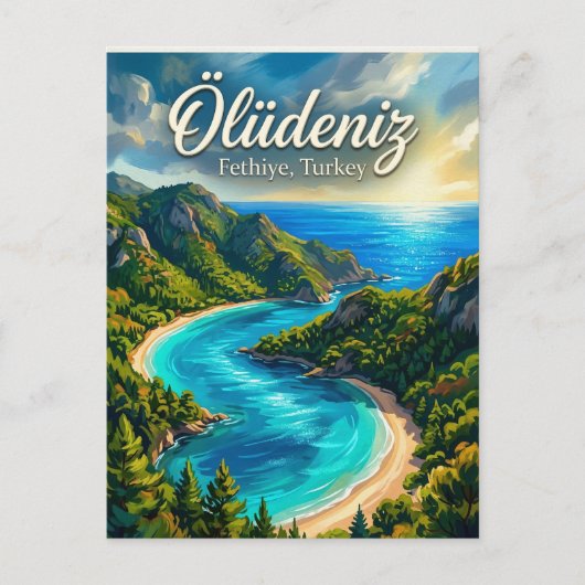 Blue Lagoon, Fethiye, Egeïsche Zee Briefkaart (Voorkant)