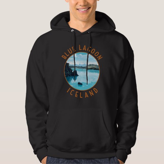 Blue Lagoon IJsland Noodcirkel Hoodie (Voorkant)