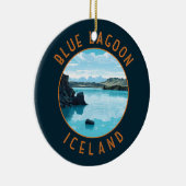 Blue Lagoon IJsland Noodcirkel Keramisch Ornament (Rechts)