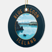 Blue Lagoon IJsland Noodcirkel Keramisch Ornament (Links)