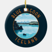 Blue Lagoon IJsland Noodcirkel Keramisch Ornament (Achterkant)