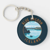 Blue Lagoon IJsland Noodcirkel Sleutelhanger (Voorkant)