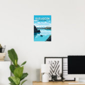 Blue Lagoon IJsland Reis Kunst Vintage Poster (Thuiskantoor)