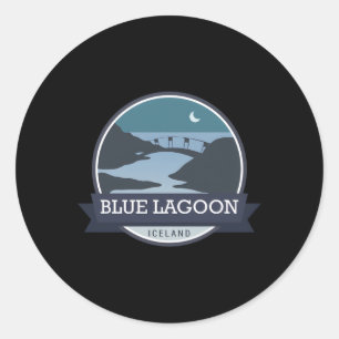 Blue Lagoon IJsland Ronde Sticker