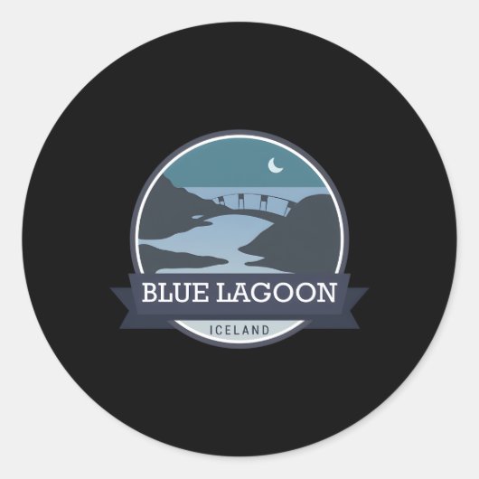 Blue Lagoon IJsland Ronde Sticker (Voorkant)