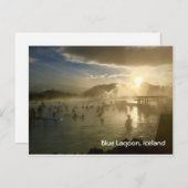 Blue Lagoon IJsland Sunshine Briefkaart met schrij (Voorkant / Achterkant)