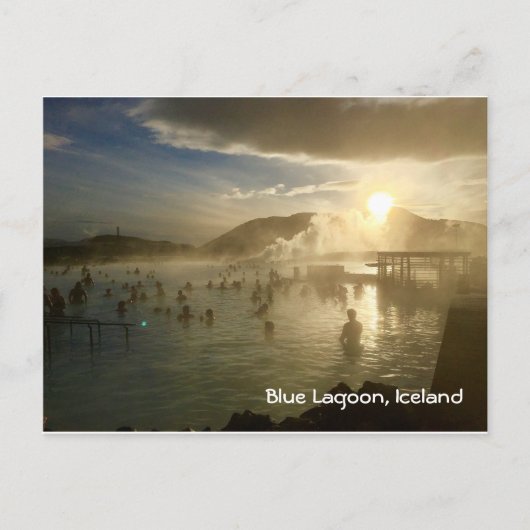 Blue Lagoon IJsland Sunshine Briefkaart met schrij (Voorkant)