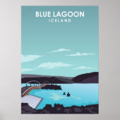 Blue Lagoon IJsland Travel Poster (Voorkant)