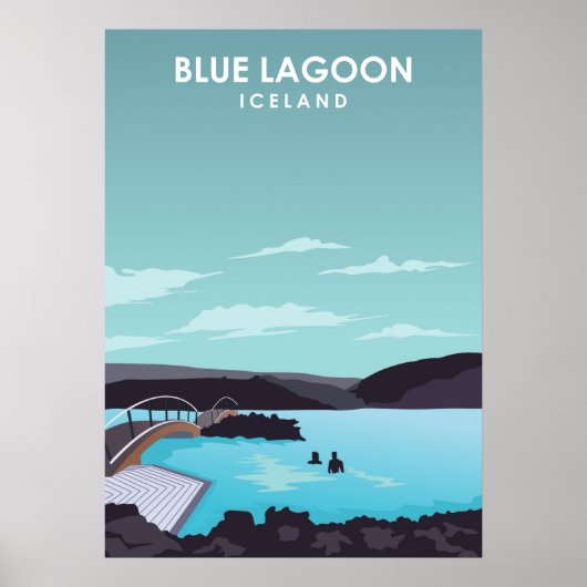 Blue Lagoon IJsland Travel Poster (Voorkant)