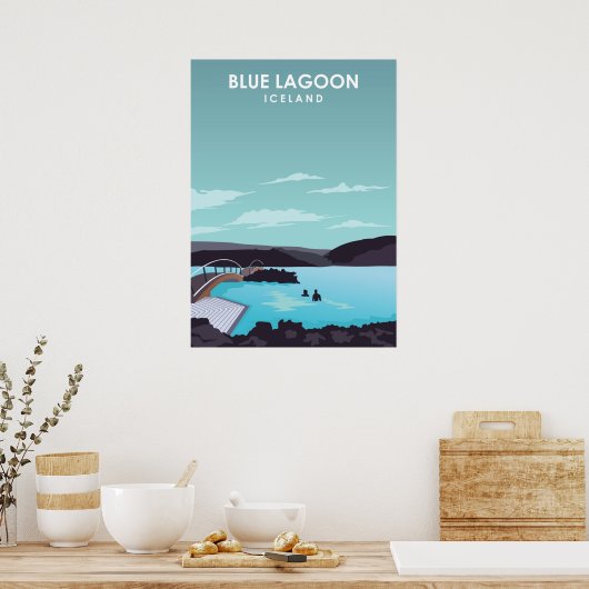 Blue Lagoon IJsland Travel Poster (Keuken)