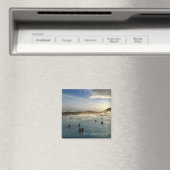 Blue Lagoon IJsland vierkante magneet (Insitu (Vaatwasser))