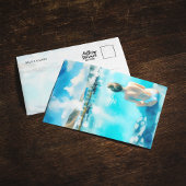 Blue Lagoon IJsland Waterverf Briefkaart