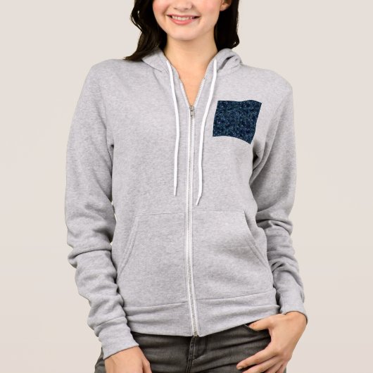 Blue Lagoon Midnight Kasseien Patchwork Terrazzo Hoodie (Voorkant)