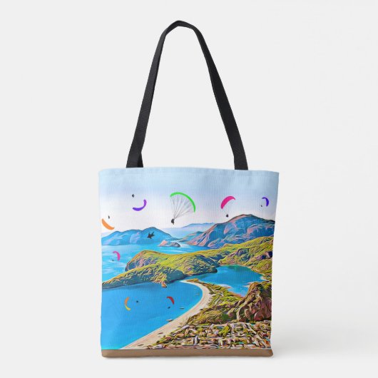 Blue Lagoon Paragliding Canvas tas  (Achterkant)