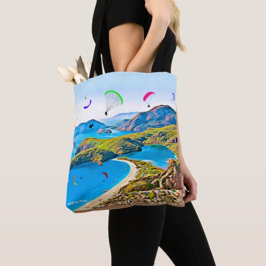 Blue Lagoon Paragliding Canvas tas  (Dichtbij)