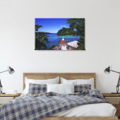 Blue Lagoon, Port Antonio, Jamaica Canvas Afdruk (Insitu (Slaapkamer))
