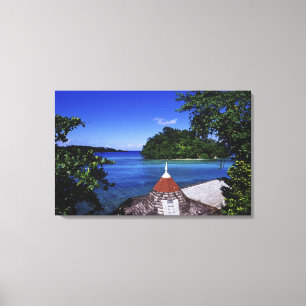 Blue Lagoon, Port Antonio, Jamaica Canvas Afdruk