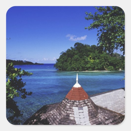 Blue Lagoon, Port Antonio, Jamaica Vierkante Sticker (Voorkant)