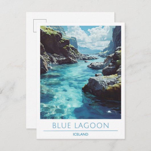 Blue Lagoon reizen naar IJsland Briefkaart (Voorkant / Achterkant)