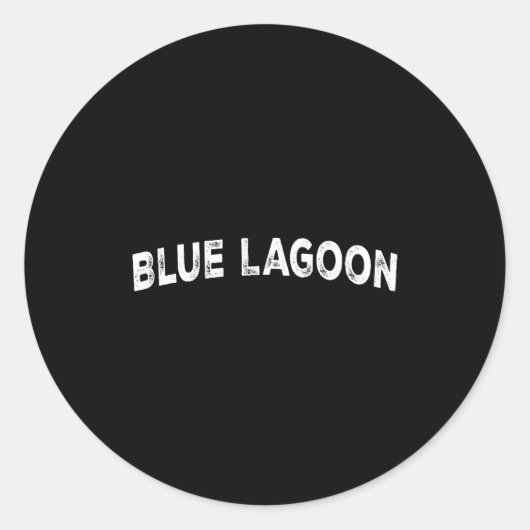 Blue Lagoon  Ronde Sticker (Voorkant)