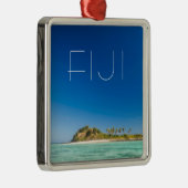 Blue Lagoon Seascape, Fiji Metalen Ornament (Rechts)