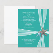 Blue Lagoon Starfish Gift Box Wedding Invitations (Voorkant / Achterkant)