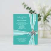 Blue Lagoon Starfish Gift Box Wedding Invitations (Staand voorkant)